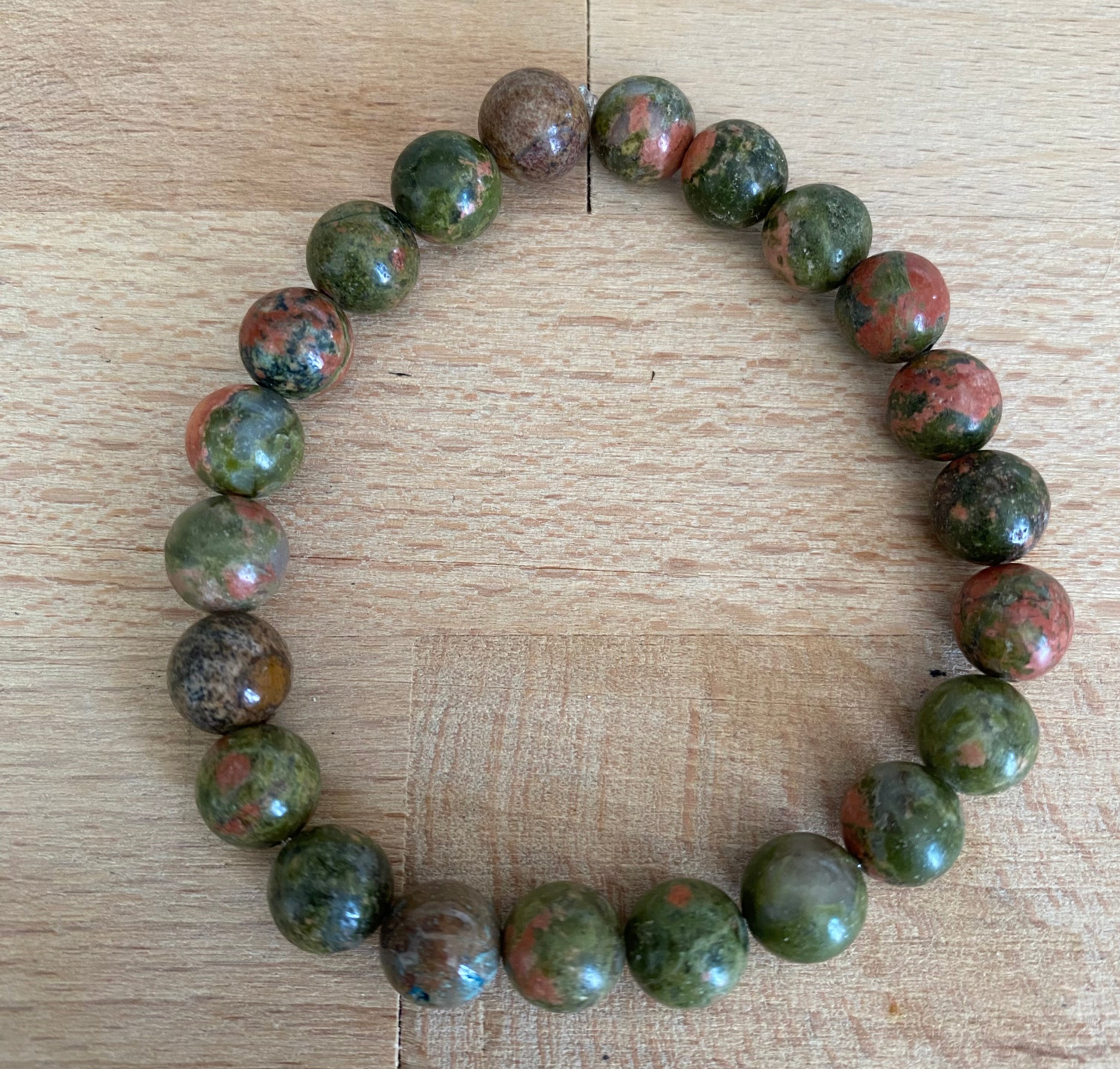 Bracelet pour prendre du recul en Unakite