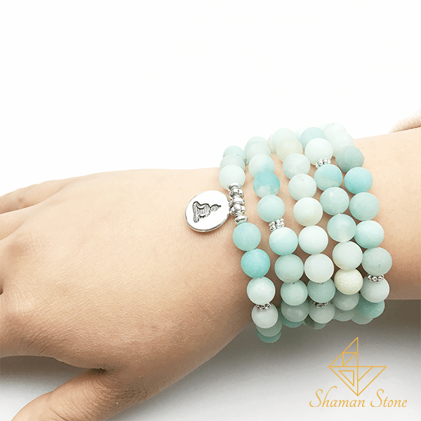 Bracelet tibétain en Amazonite