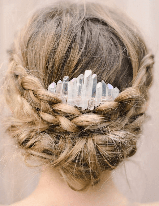 Barrette en pierre naturelle de quartz