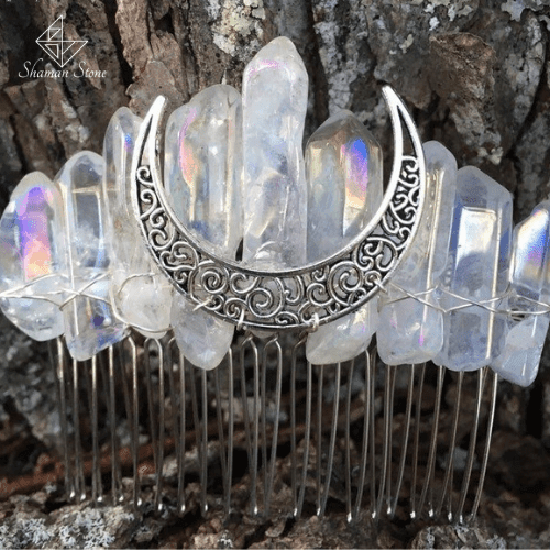 Barrette "Moon" en quartz