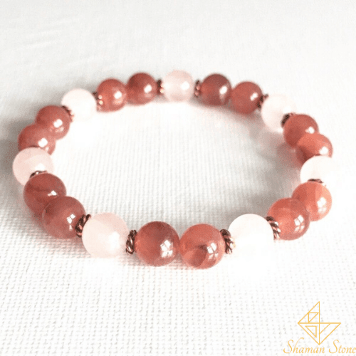 Bracelet pour les ruptures amoureuses en quartz rose