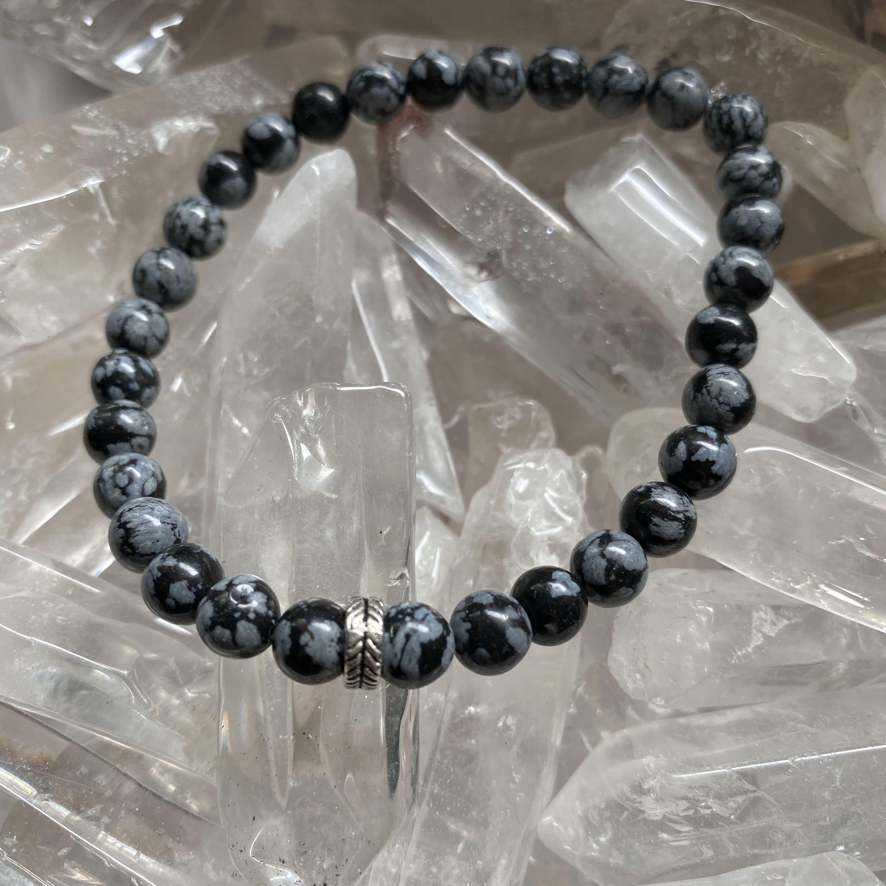 Bracelet obsidienne pour homme