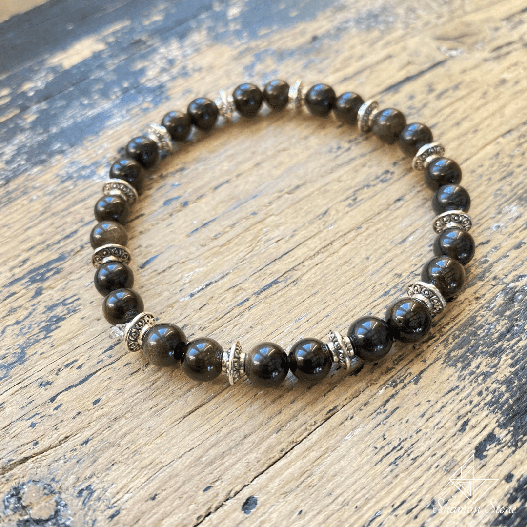 Bracelet de Clarté, Sérénité et Protection en Obsidienne