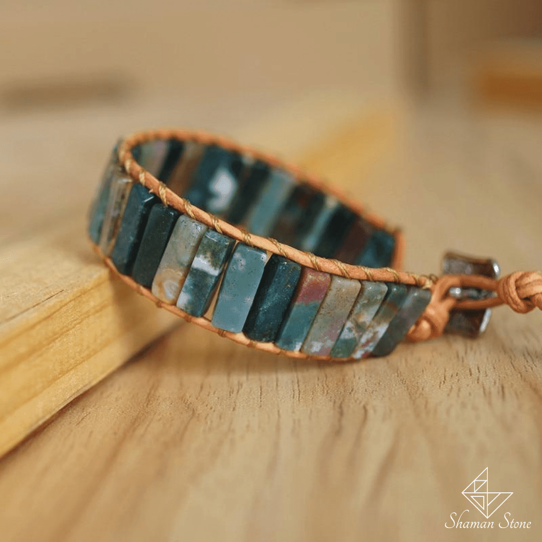 Bracelet de vitalité en agate indienne