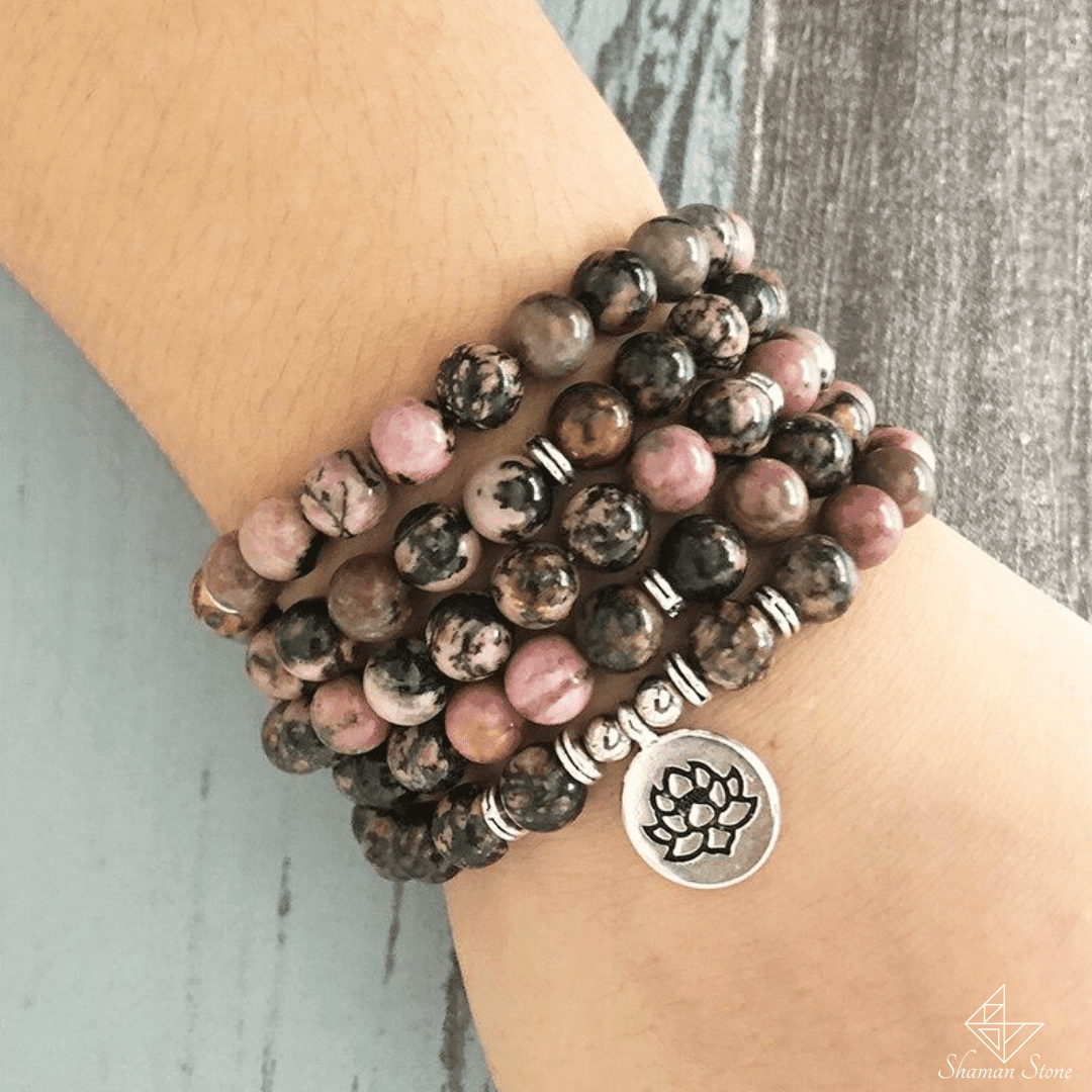 Bracelet apaisant en rhodonite