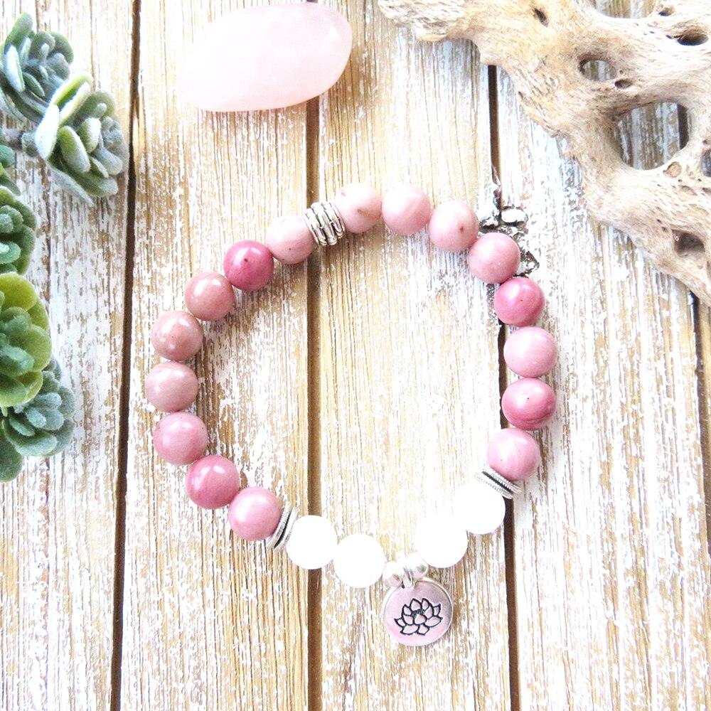 Bracelet contre les ruminations en rhodochrosite