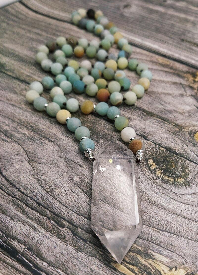 Collier du Shaman - Pierre porte bonheur Vierge