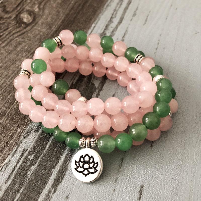 Mala "Nouveau départ" en Aventurine et Quartz