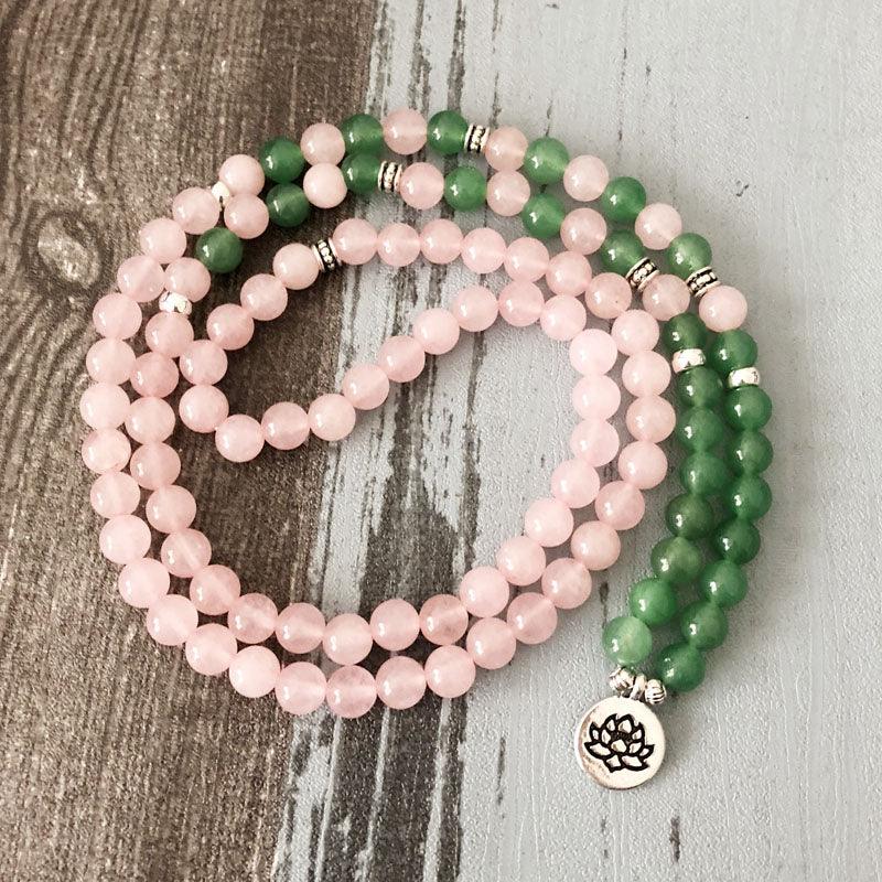 Mala "Nouveau départ" en Aventurine et Quartz