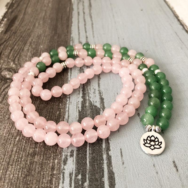 Mala "Nouveau départ" en Aventurine et Quartz