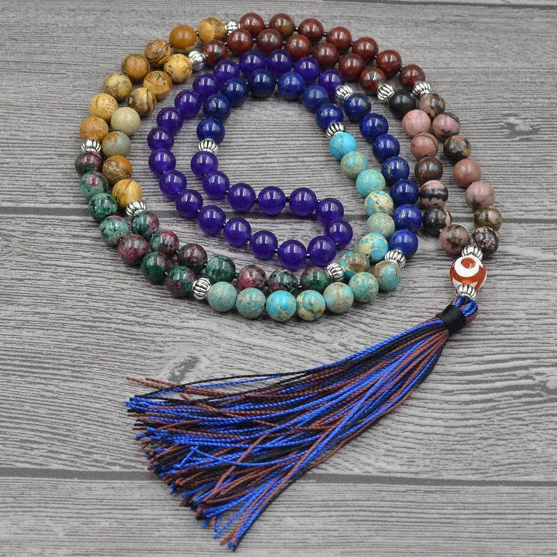 Bracelet Mala "Apaisant" en Jaspe et Agate