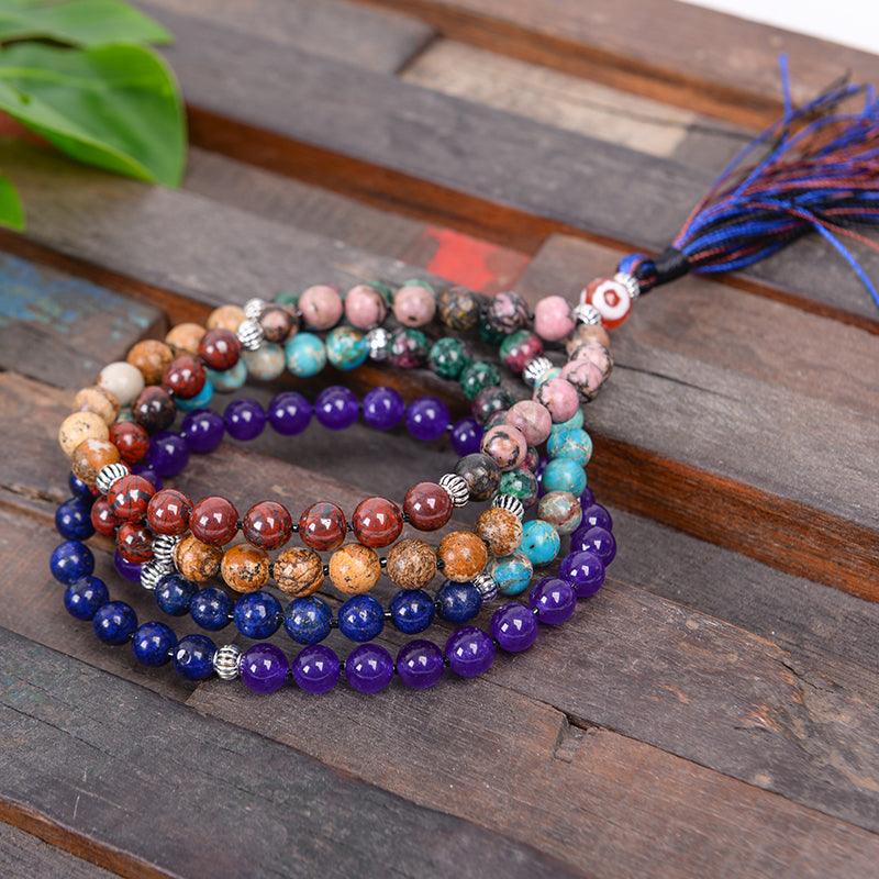 Bracelet Mala "Apaisant" en Jaspe et Agate