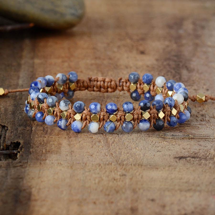 Bracelet "Logique, clarté et calme" en sodalite