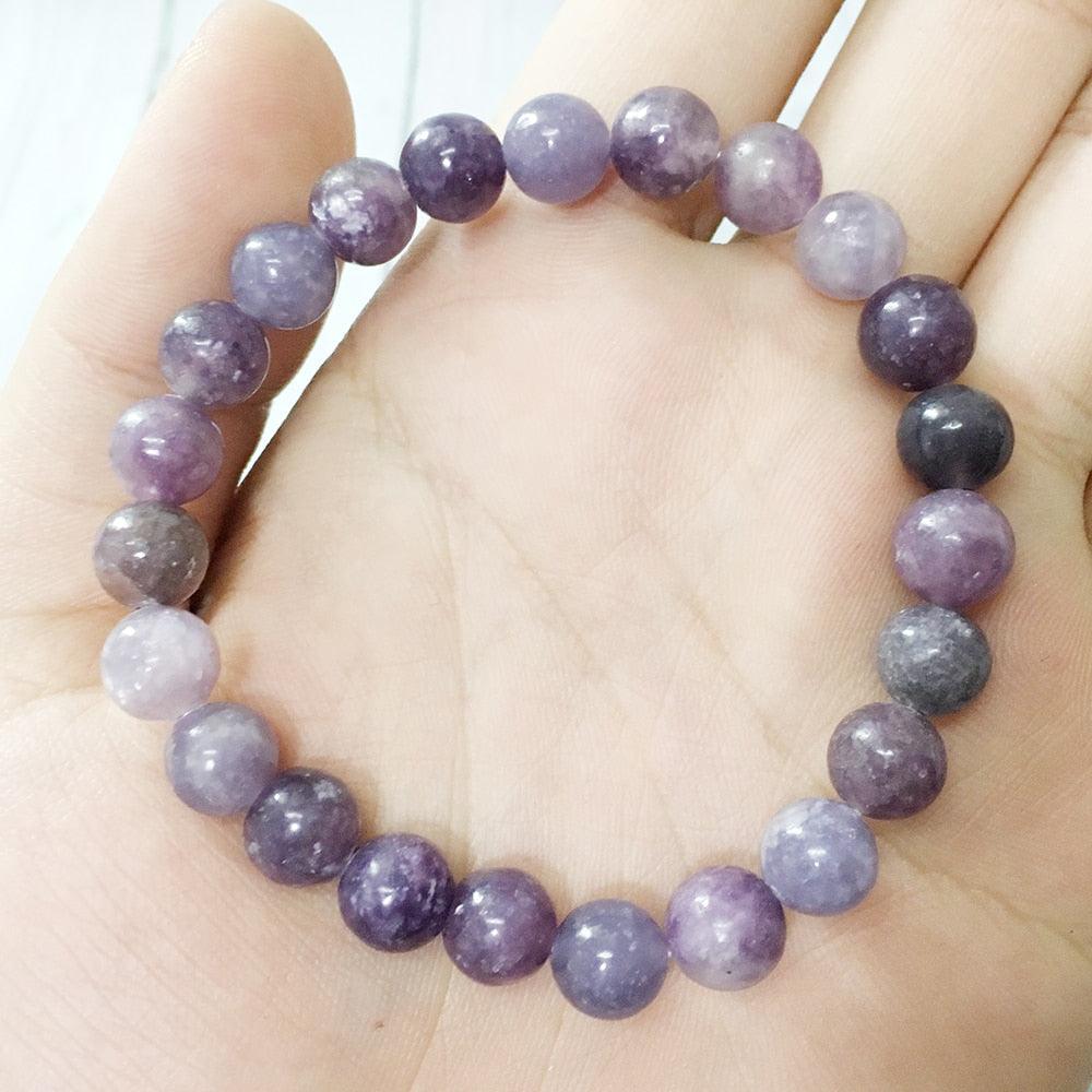 Bracelet contre la dépression en lepidolite