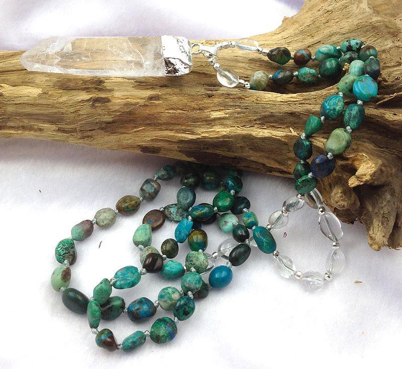 Collier du Shaman " l'Optimiste " en turquoise africaine