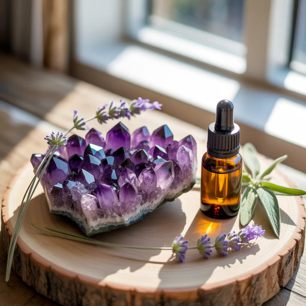 Associer CBD et améthyste pour réduire anxiété naturellement