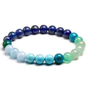 Parure Intuition et Harmonie en Lapis Lazuli, Calcédoine, Aventurine et Quartz