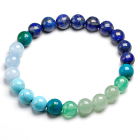 Parure Intuition et Harmonie en Lapis Lazuli, Calcédoine, Aventurine et Quartz