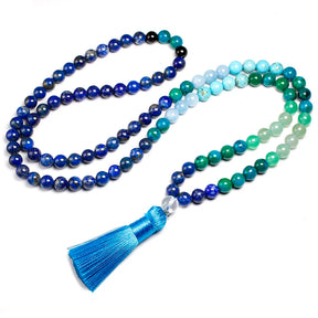 Parure Intuition et Harmonie en Lapis Lazuli, Calcédoine, Aventurine et Quartz