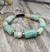 Bracelet Ajustable en Amazonite - Harmonie et Communication