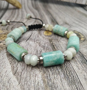 Bracelet Ajustable en Amazonite - Harmonie et Communication