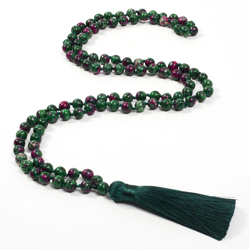 Collier en rubis sur zoisite