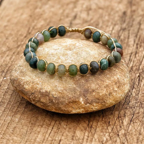 Bracelet en Agate Indienne - Harmonie et Sérénité