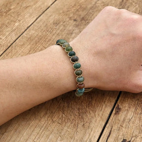 Bracelet en Agate Indienne - Harmonie et Sérénité