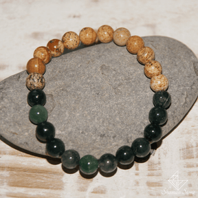 Bracelet "Changement positif" en Jaspe et Agate