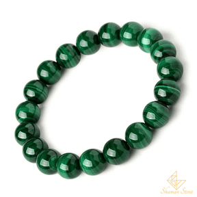 Bracelet d'ouverture chakra du coeur en malachite