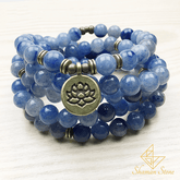 Bracelet de méditation en aventurine bleue
