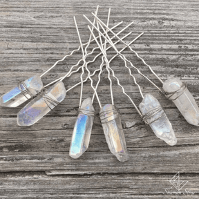 Petite barrette pour cheveux en cristal de roche