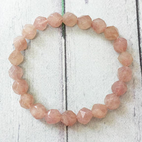 Bracelet pour hypersensible en quartz rose