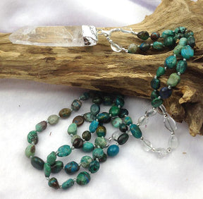 Collier Mala en turquoise africaine - L'optimiste