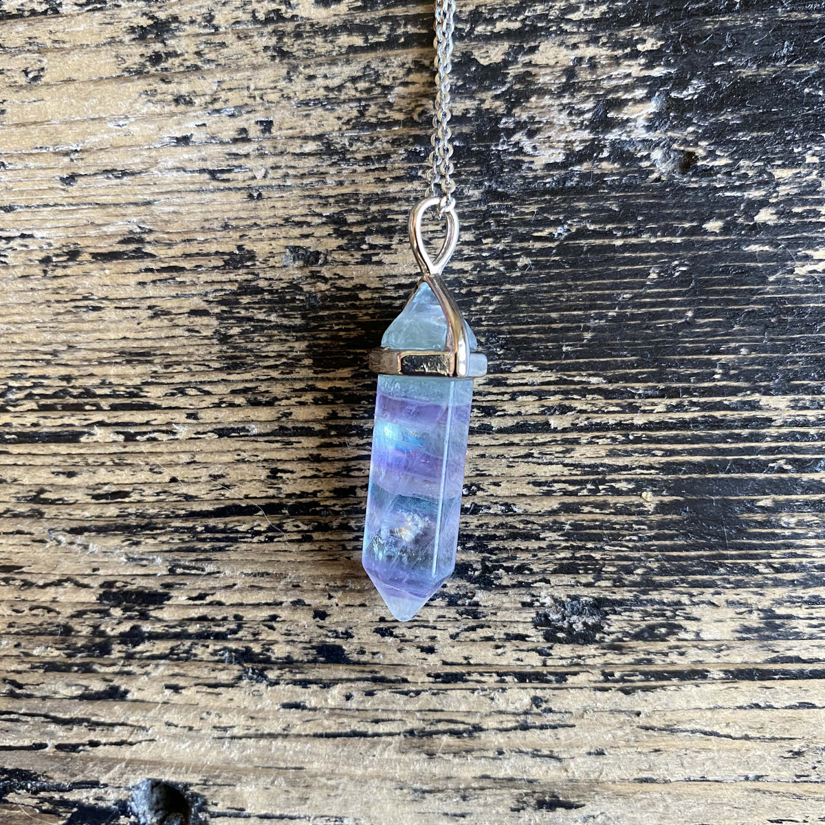 Pendentif de bien être en fluorite