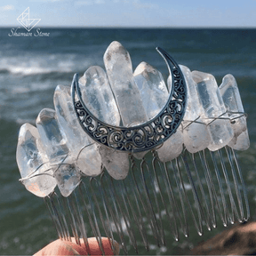 Barrette "Moon" en quartz