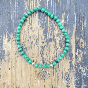 Bracelet d'ouverture chakra du coeur en malachite