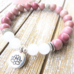 Bracelet contre les ruminations en rhodochrosite