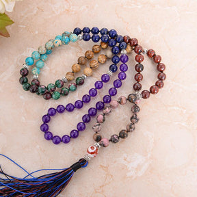 Bracelet Mala "Apaisant" en Jaspe et Agate