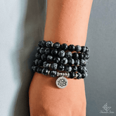 Bracelet douce protection obsidienne mouchetée