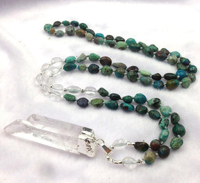 Collier Mala en turquoise africaine - L'optimiste