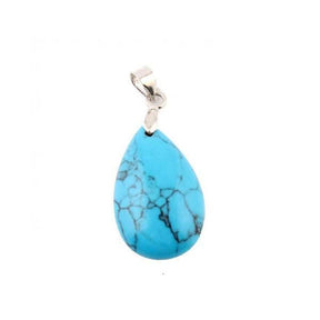 Pendentif goutte en pierre naturelle de turquoise